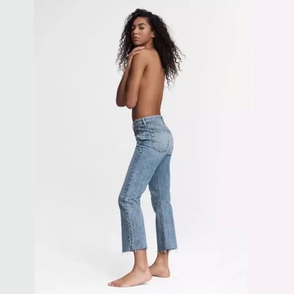 Rag & Bone Maya High-Rise Crop Flare in farrow, size 26 - Picture 1 of 10